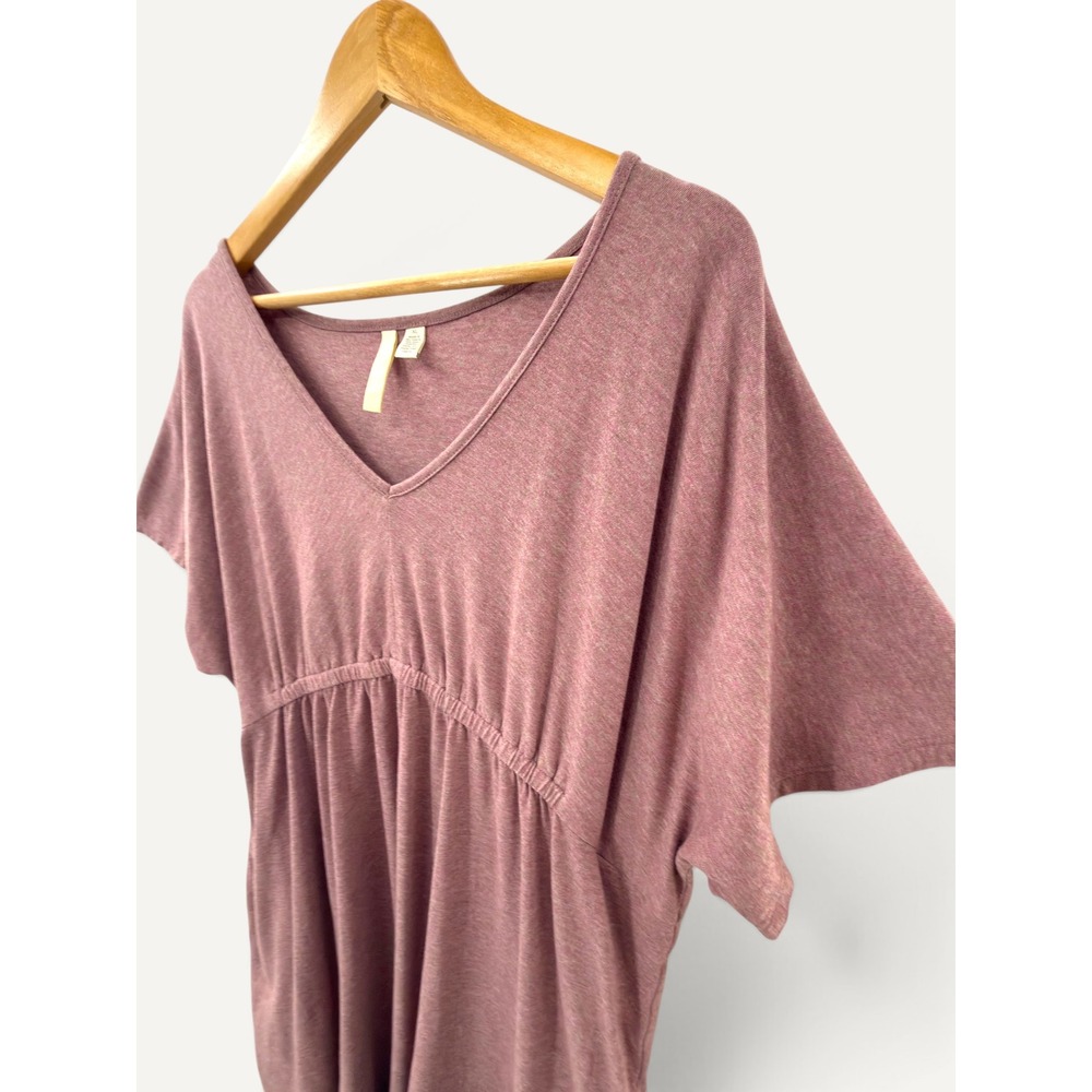 Pure Jill XL Pima Cotton Tencel Tunic Mauve V Neck Boho Minimalist Cottagecore - Picture 5 of 10